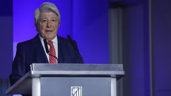 El presidente del Atlético de Madrid, confiado en "ganar" ante el Arsenal El presidente del Atlético de Madrid, confiado en "ganar" ante el Arsenal