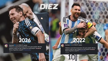 ¿Cábala? Messi repitió el mismo mensaje de Catar 2022 tras llevar a Argentina a otra final del mundo ¿Cábala? Messi repitió el mismo mensaje de Catar 2022 tras llevar a Argentina a otra final del mundo