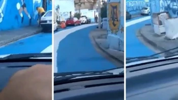 Una favela de Brasil se pintó con los colores de Argentina Una favela de Brasil se pintó con los colores de Argentina