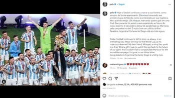 Pelé: "¡Felicidades Argentina! Seguramente Diego está sonriendo ahora" Pelé: "¡Felicidades Argentina! Seguramente Diego está sonriendo ahora"