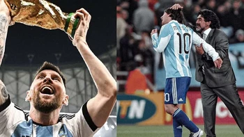Lionel Messi: “Hubiese estado linda la foto con Diego (Maradona) entregándome la Copa” Lionel Messi: “Hubiese estado linda la foto con Diego (Maradona) entregándome la Copa”