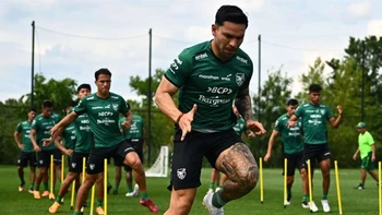 Carmelo Algarañaz, delantero de la Verde: “Ecuador es un equipo bastante vertical y rápido” Carmelo Algarañaz, delantero de la Verde: “Ecuador es un equipo bastante vertical y rápido”