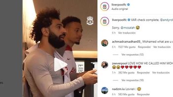 La broma de Salah a un compañero de equipo quedó registrada en un video La broma de Salah a un compañero de equipo quedó registrada en un video