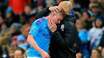 De Bruyne podría estar hasta cuatro meses de baja, dice Guardiola De Bruyne podría estar hasta cuatro meses de baja, dice Guardiola