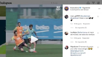 El video que muestra a Messi hecho una ‘bala’ en el entrenamiento El video que muestra a Messi hecho una ‘bala’ en el entrenamiento