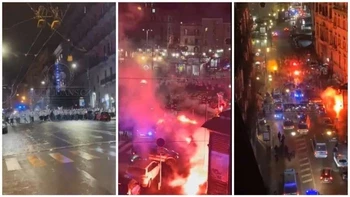 Detenidos en Nápoles once hinchas del Unión Berlín tras enfrentamientos Detenidos en Nápoles once hinchas del Unión Berlín tras enfrentamientos