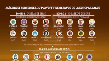 Conocé los cruces de dieciseisavos de final de la Europa y Conference League Conocé los cruces de dieciseisavos de final de la Europa y Conference League