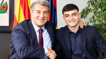 El lapsus del presidente del Barcelona: llamó Messi a Pedri El lapsus del presidente del Barcelona: llamó Messi a Pedri