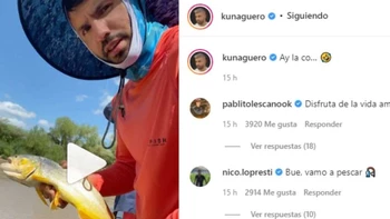 La pesca deportiva, la otra faceta de Sergio Agüero (video) La pesca deportiva, la otra faceta de Sergio Agüero (video)