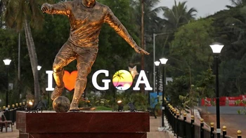Una estatua de Cristiano Ronaldo provoca revuelo en India Una estatua de Cristiano Ronaldo provoca revuelo en India