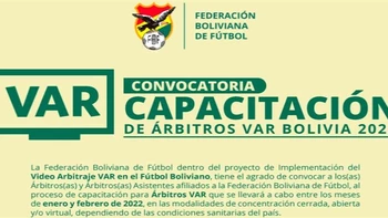 La FBF capacitará a los árbitros para la implementación del VAR La FBF capacitará a los árbitros para la implementación del VAR
