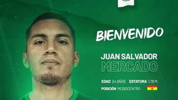 Juan Mercado, el primer fichaje de Oriente Petrolero Juan Mercado, el primer fichaje de Oriente Petrolero