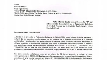 FBF exige pago millonario a Tigo Sports por retransmisión no autorizada de partidos FBF exige pago millonario a Tigo Sports por retransmisión no autorizada de partidos
