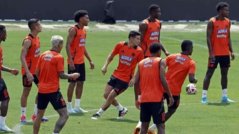 Colombia al completo con la mente puesta en "jugar para ganar" contra Brasil Colombia al completo con la mente puesta en "jugar para ganar" contra Brasil