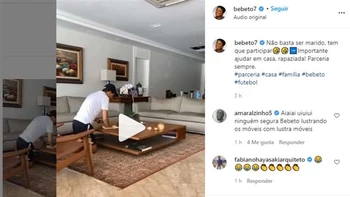 Video en el que Bebeto ayuda en las tareas de su hogar Video en el que Bebeto ayuda en las tareas de su hogar