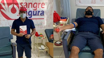 El presidente en ejercicio de la FBF dona plasma para el DT de Municipal Vinto El presidente en ejercicio de la FBF dona plasma para el DT de Municipal Vinto