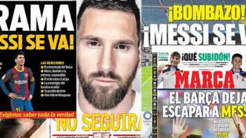 Diarios españoles dedican la portada al adiós del Messi del Barcelona Diarios españoles dedican la portada al adiós del Messi del Barcelona