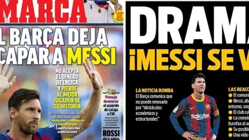 Prensa española destaca la sorpresa y tristeza del adiós a Messi Prensa española destaca la sorpresa y tristeza del adiós a Messi