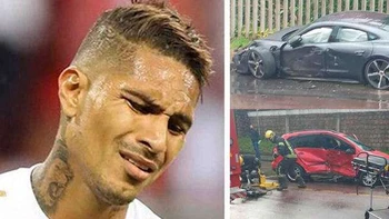 Paolo Guerrero sufre accidente automovilístico en Brasil Paolo Guerrero sufre accidente automovilístico en Brasil