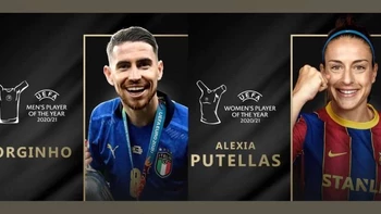 Jorginho y Alexia Putellas, elegidos mejores jugadores UEFA del año Jorginho y Alexia Putellas, elegidos mejores jugadores UEFA del año