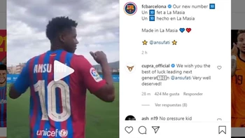 Ansu Fati hereda el 10 que era de Messi y el Barcelona lo anunció en un video Ansu Fati hereda el 10 que era de Messi y el Barcelona lo anunció en un video