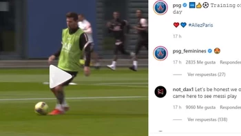 Messi hace de las suyas en el entrenamiento del PSG (video) Messi hace de las suyas en el entrenamiento del PSG (video)