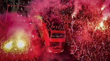 Recibimiento triunfal a la selección marroquí en Rabat por su gran Mundial Recibimiento triunfal a la selección marroquí en Rabat por su gran Mundial