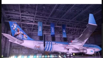 La selección argentina presentó su avión para el Mundial Catar 2022 La selección argentina presentó su avión para el Mundial Catar 2022