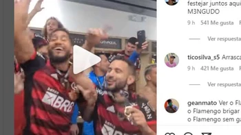 Así fue el festejo de Flamengo en el vestuario tras ganar la Libertadores (video) Así fue el festejo de Flamengo en el vestuario tras ganar la Libertadores (video)