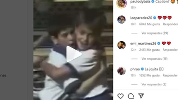 Paulo Dybala celebra el título mundial con un video de su niñez Paulo Dybala celebra el título mundial con un video de su niñez
